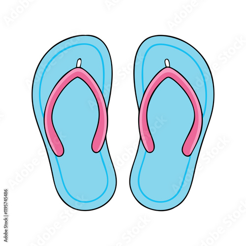 flip flops vector icon, flip flops vector illustration-simple illustration of flip flops, perfect for flip flops logos and icons and themed design 