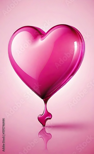 Wallpaper Mural 3d, Abstract pink heart background, pink heart, hearts Torontodigital.ca