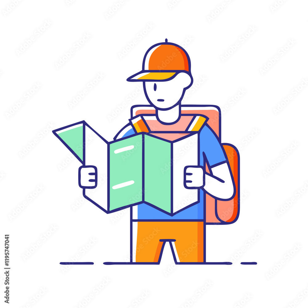tourist with a map vector icon, tourist with a map vector illustration-simple illustration of tourist with a map, perfect for tourist with a map logos and icons and themed design tourist with a map vector icon, tourist with a map vector illustration-simple illustration of tourist with a map, perfect for tourist with a map logos and icons and themed design