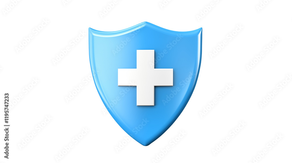 Blue Shield Icon with White Cross Medical Protection Graphic Healthcare Symbol Insurance Badge Wellness Logo Safety Emblem Blue Shield Icon with White Cross Medical Protection Graphic Healthcare Symbol Insurance Badge Wellness Logo Safety Emblem