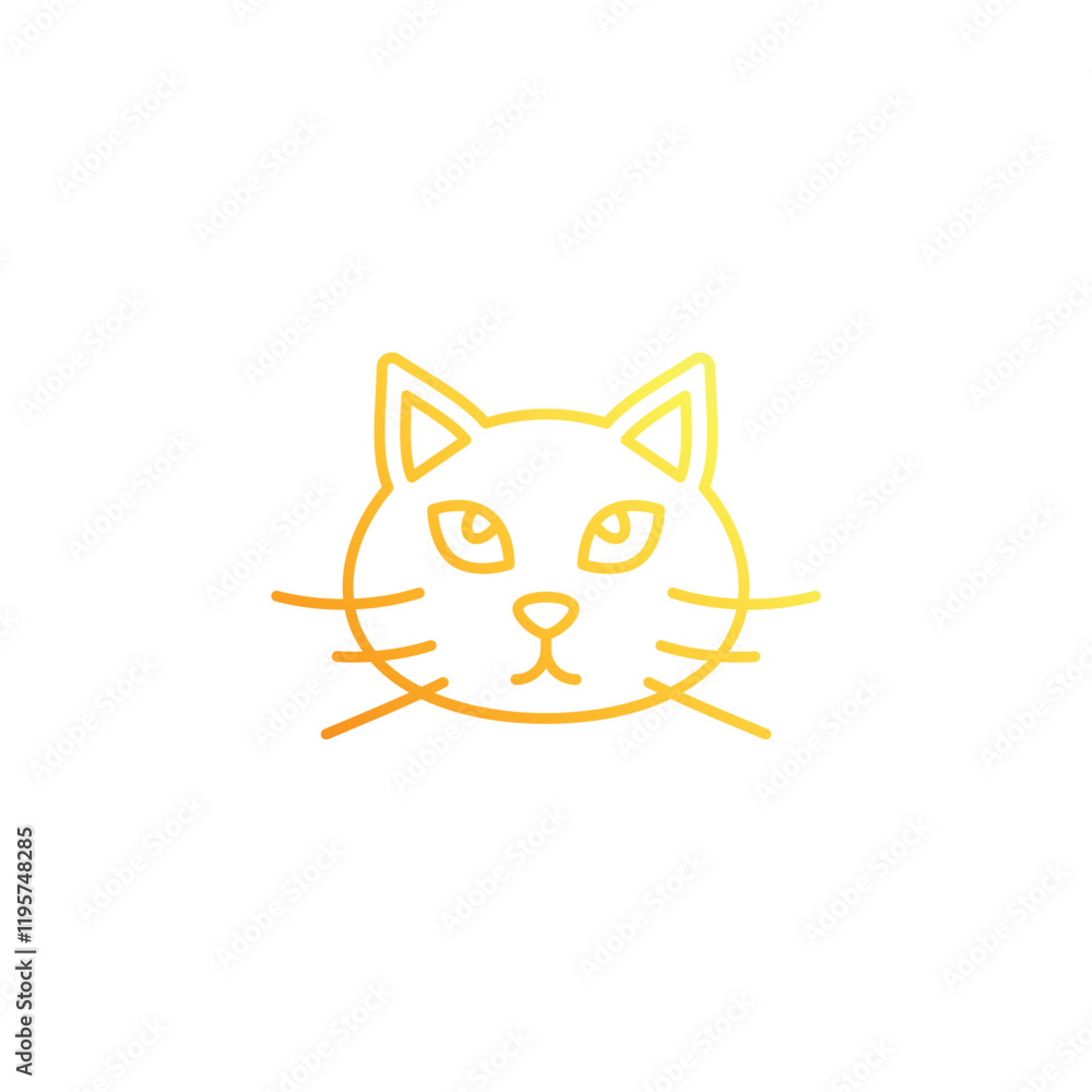Obraz premium Black cat icon design