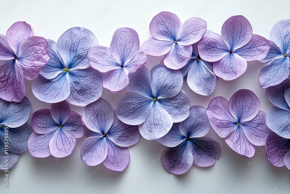 Obraz premium Flowers composition with a frame made of lilac flowers on a stone background. This design represents the Mother's Day and Women's Day concept. Presented in a flat lay, top view