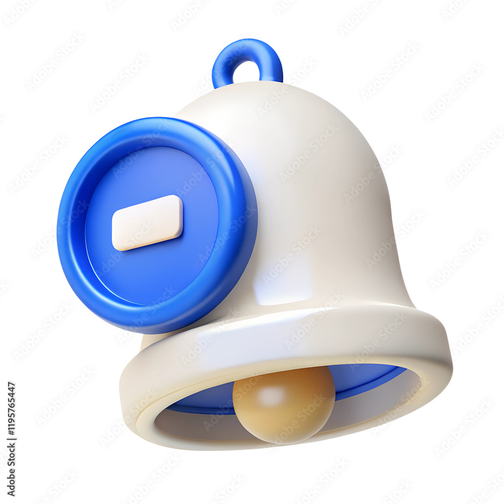 Fototapeta premium 3D Icon A Chime - Alert, Notification