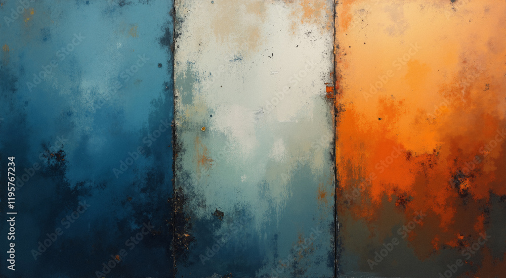 Tricolor Textured Background. This abstract image features three distinct color blocks, creating a visually striking composition. Tricolor Textured Background. This abstract image features three distinct color blocks, creating a visually striking composition.