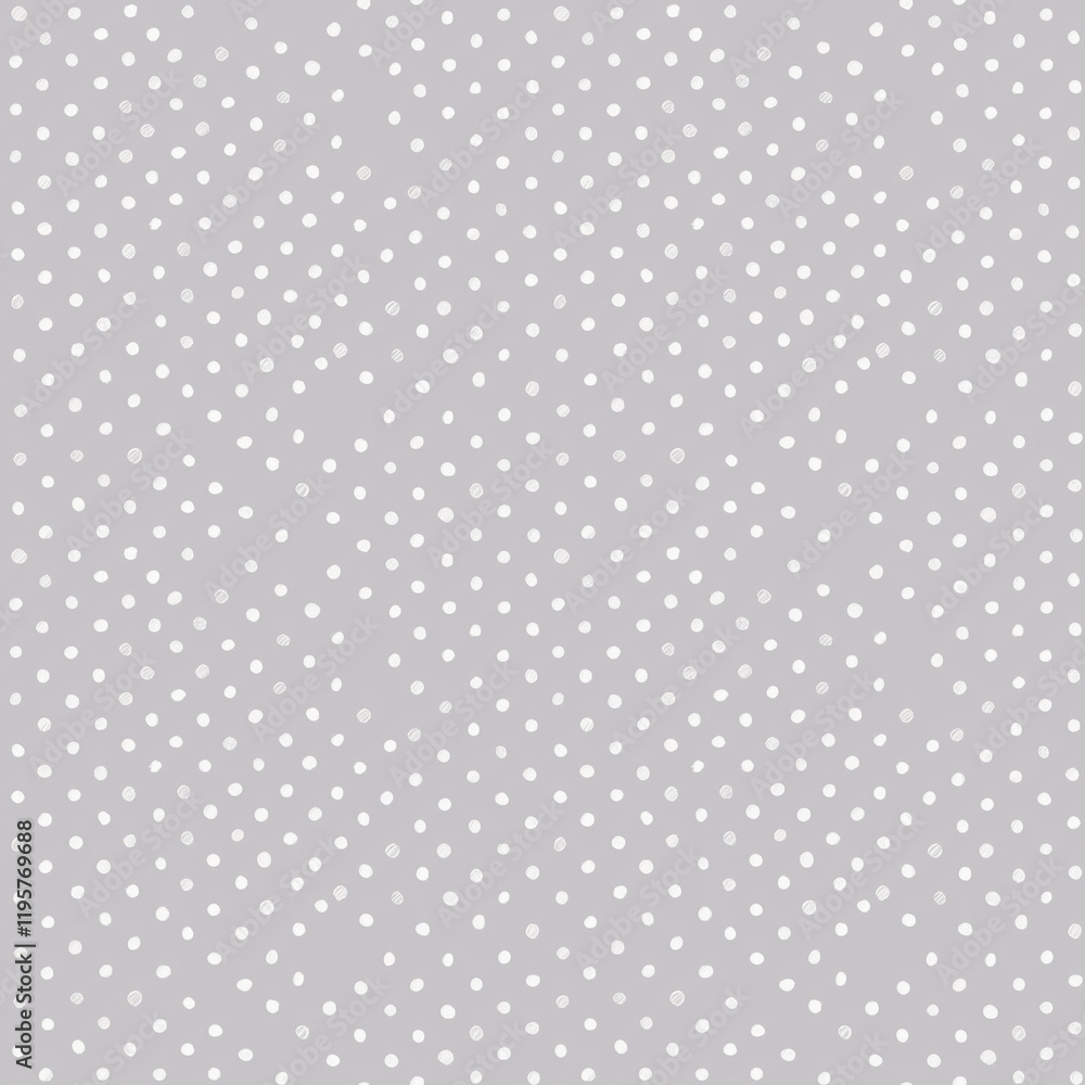 White Polka Dots on Gray Seamless Pattern Background White Polka Dots on Gray Seamless Pattern Background