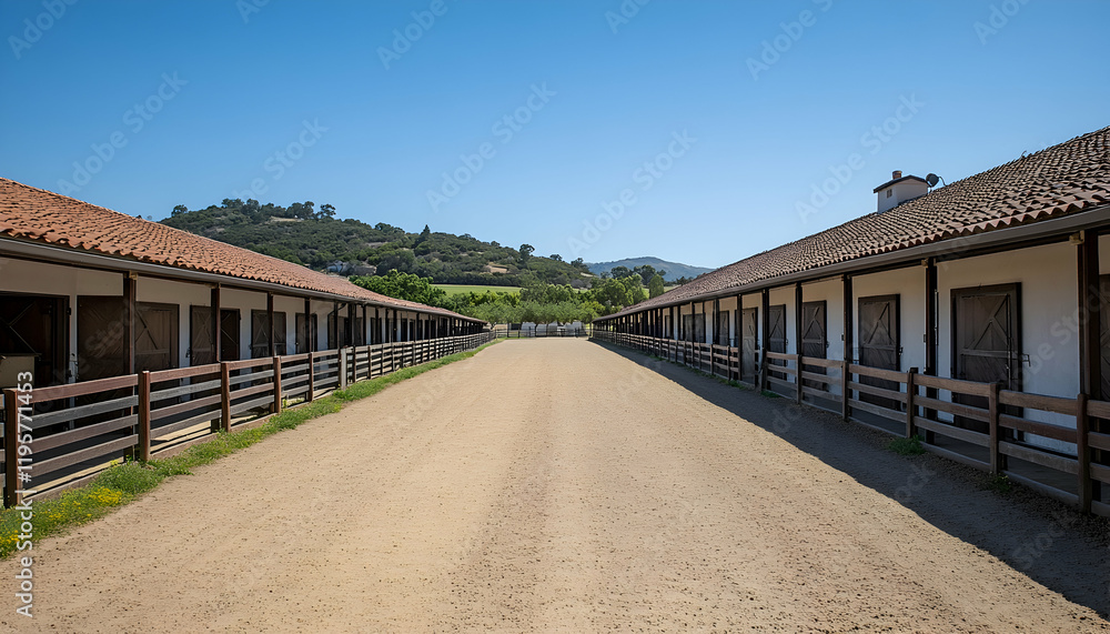The endless rows of stables and abundant grazing land make this horse-rearing and training locale a paradise for both animals and riders alike