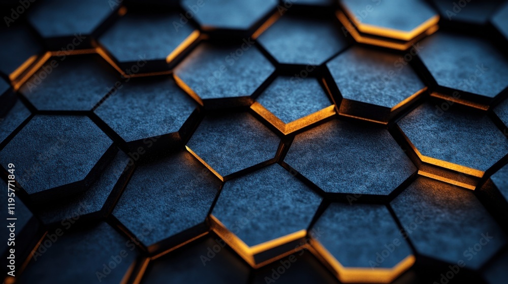 Minimalist abstract hexagonal pattern on a blue background. Banner template with white space for text, perfect for modern and professional design uses. Minimalist abstract hexagonal pattern on a blue background. Banner template with white space for text, perfect for modern and professional design uses.