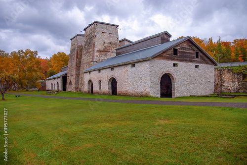 old factory in autumn