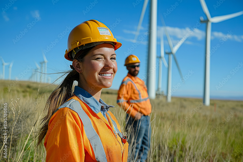 Dynamic Duo Energy Engineers Innovating Clean Energy Solutions at Wind Turbine Site Dynamic Duo Energy Engineers Innovating Clean Energy Solutions at Wind Turbine Site