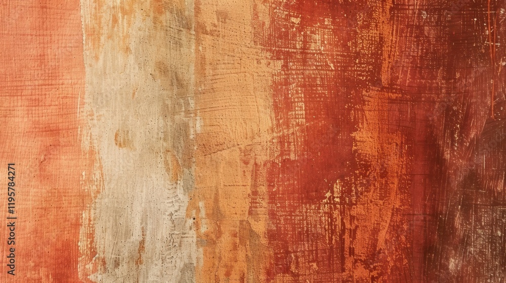 Abstract textured painting with gradient from cream to reddish-brown tones Abstract textured painting with gradient from cream to reddish-brown tones