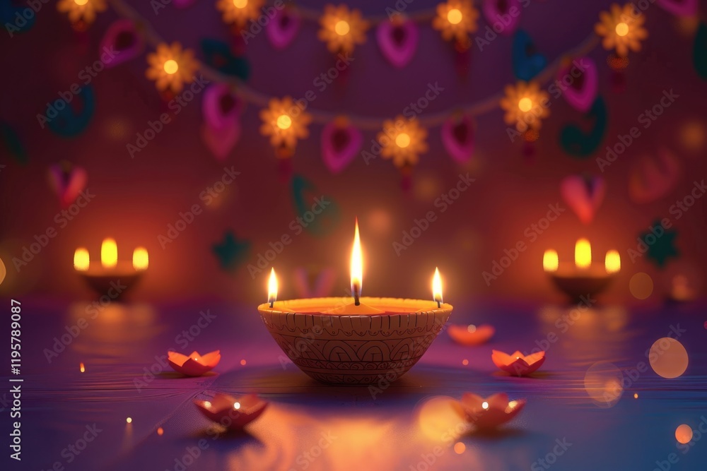 Flat Diwali Diya image with greeting text 2024 banner. Flat Diwali Diya image with greeting text 2024 banner.