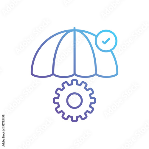 Project Insurance vector icon