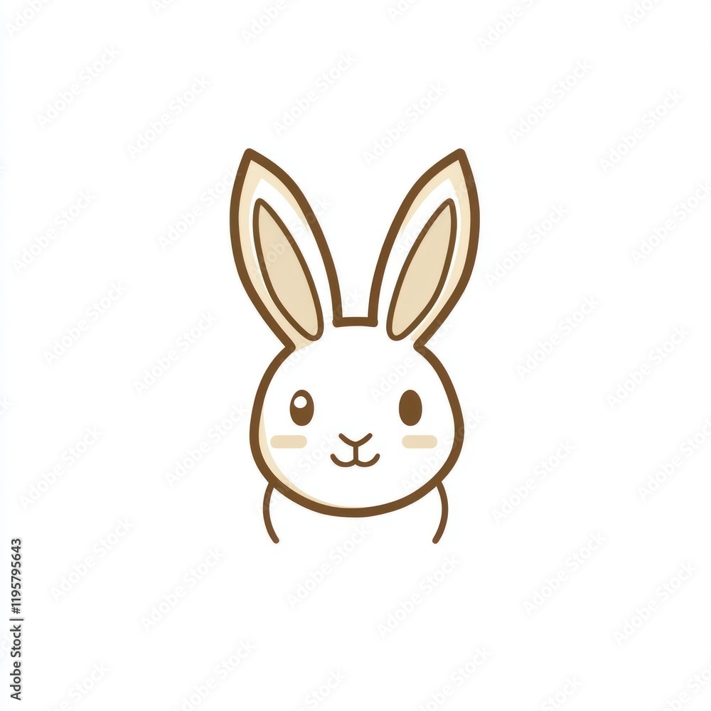 Cute cartoon rabbit head graphic design (1) Cute cartoon rabbit head graphic design (1)