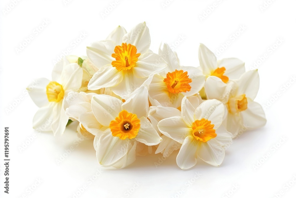 Fototapeta premium White Daffodils with Orange Centers