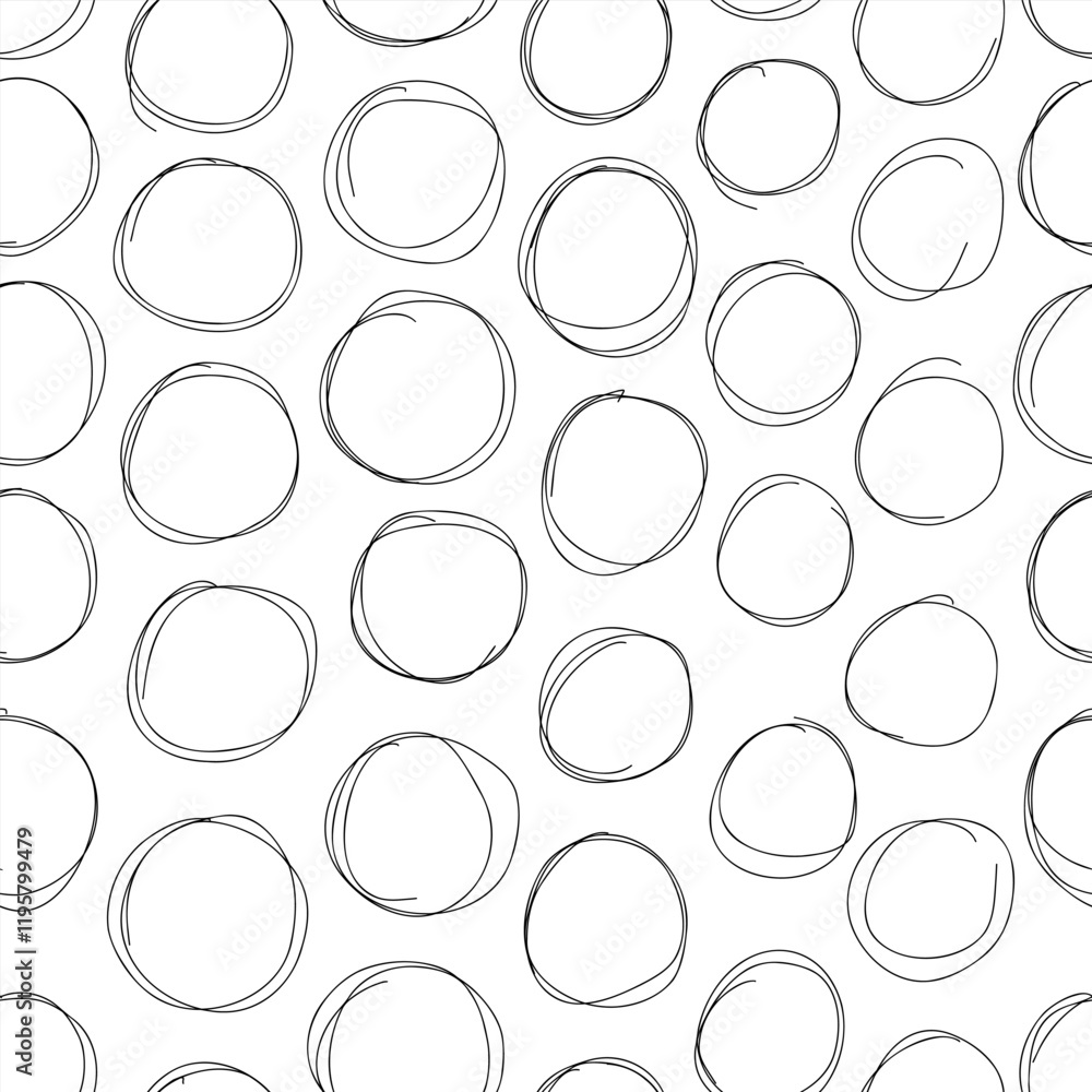 Small dash seamless pattern. Abstract black and white background with hand drawn circles. Minimalist geometric texture, perfect for packaging, fabric prints, and modern decor. Vector illustration Small dash seamless pattern. Abstract black and white background with hand drawn circles. Minimalist geometric texture, perfect for packaging, fabric prints, and modern decor. Vector illustration