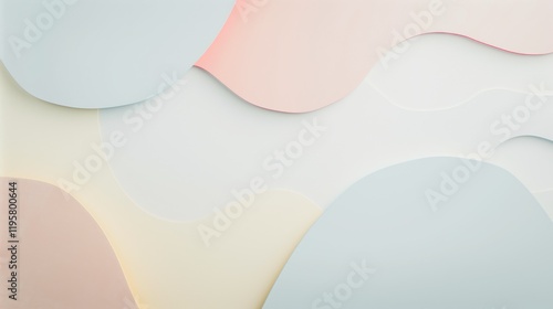 Minimalist Pastel Shapes Composition