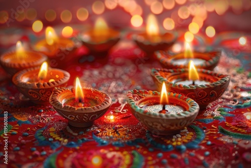 Celebrating Diwali with Clay Diya Lamps photo