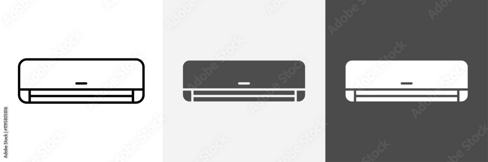 Air Conditioner Icon set vector art Air Conditioner Icon set vector art
