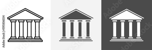 Bank icon set vector art