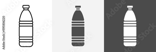 Bottle icon set vector art