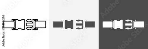 buckle icon set vector art