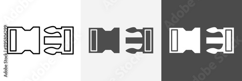 buckle icon set vector art
