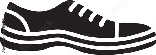 Shoe icon silhouette design in white background