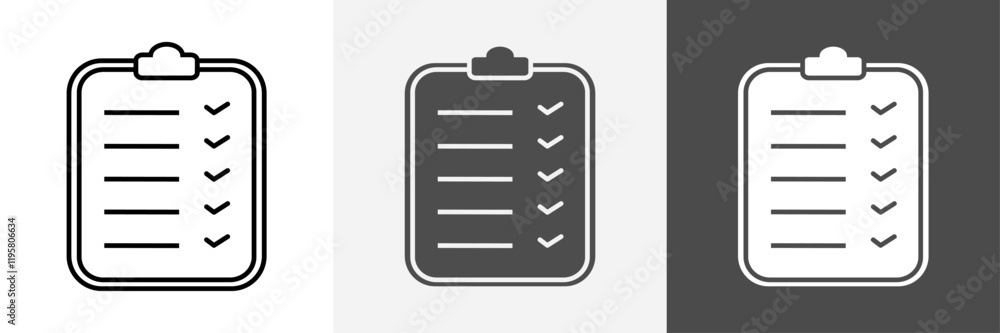Clipboard, Checklist icon set set vector art Clipboard, Checklist icon set set vector art