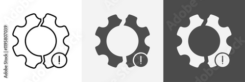Disruption icon set vector art