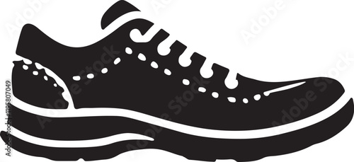 Shoe icon silhouette design in white background