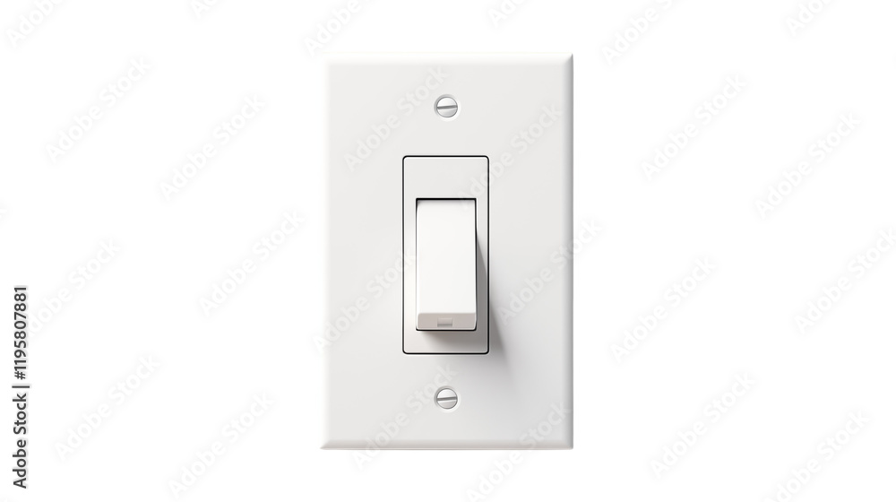 White Light Switch on Wall Plate for Home Improvement Projects White Light Switch on Wall Plate for Home Improvement Projects