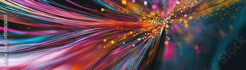 Colorful Light Streams in Motion