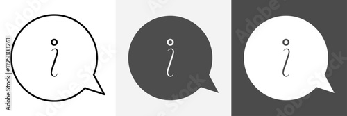 Information icon set vector art