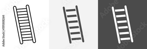 Ladder icon set vector art