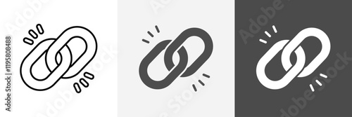 Link icon set vector art