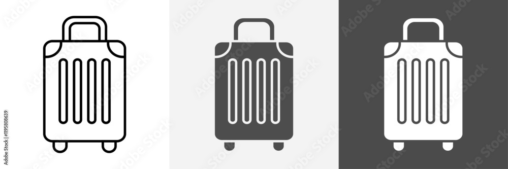 Luggage icon set vector art Luggage icon set vector art