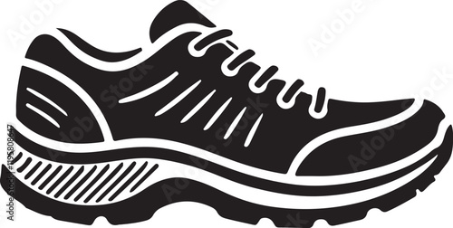 Shoe icon silhouette design in white background