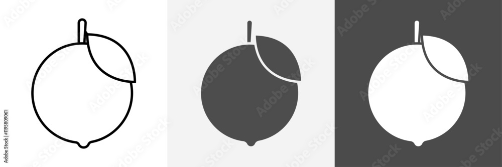 Obraz premium Orange icon set vector art