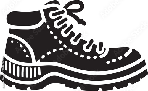 Shoe icon silhouette design in white background