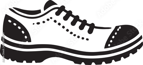 Shoe icon silhouette design in white background
