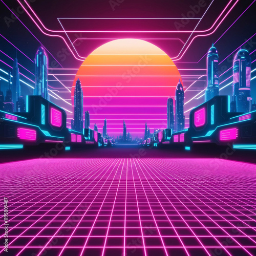 "Futuristic Sci-Fi City Floating Above Waterfalls with Drones – Perfect for Technology and Nature Themes" Generated with AI