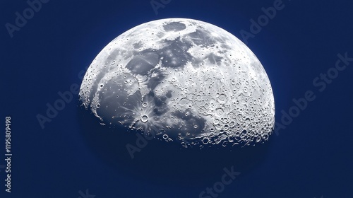 Lunar surface detail. AI. photo