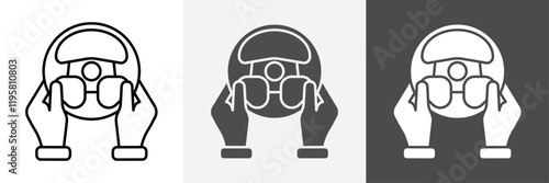 Steering wheel icon set vector art