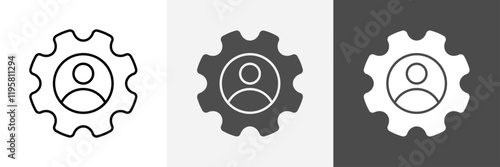 User Setting icon set vector art