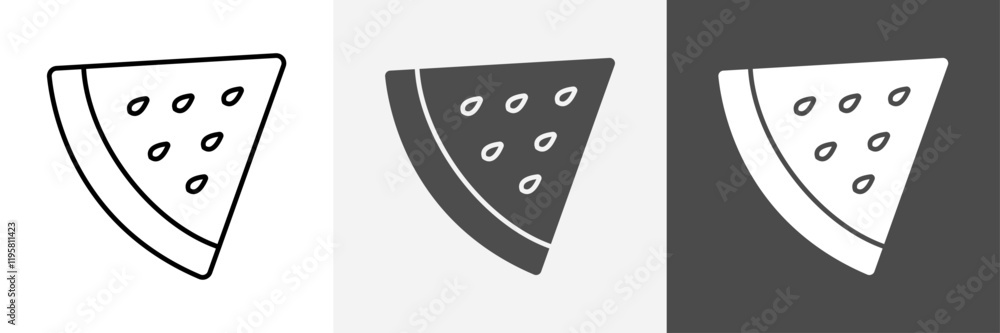 Watermelon icon set vector art