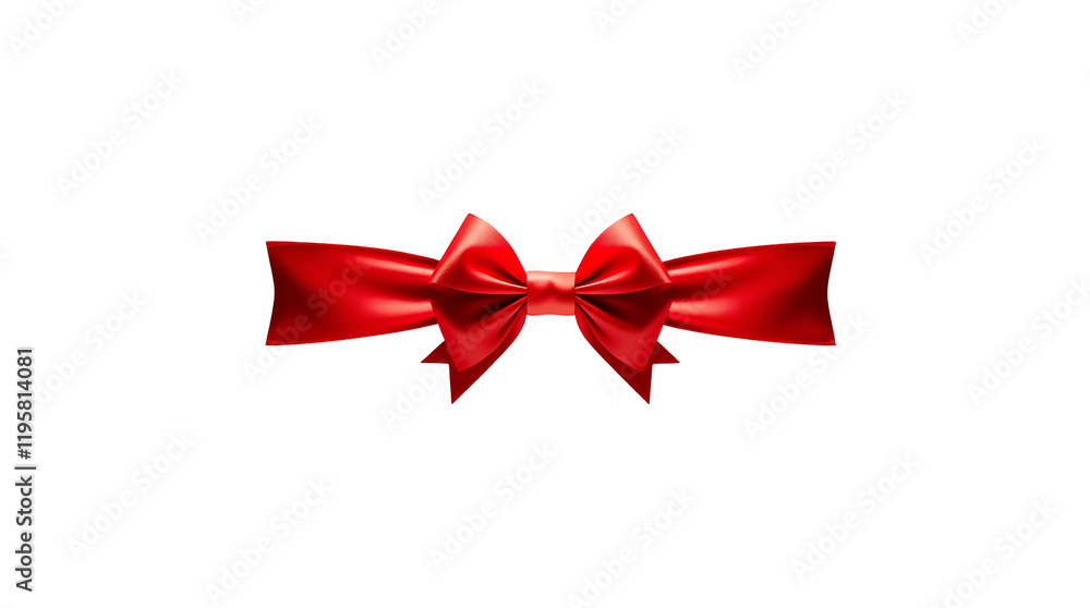 Photo of red bow isolated on transparent background Photo of red bow isolated on transparent background