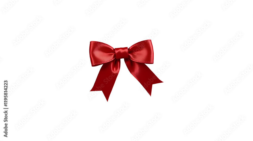Photo of red bow isolated on transparent background Photo of red bow isolated on transparent background