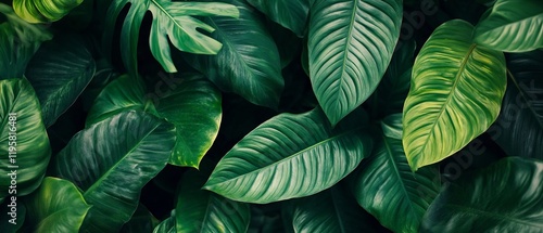 Wallpaper Mural Vibrant tropical leaves creating a lush and exotic backdrop for various designs Torontodigital.ca