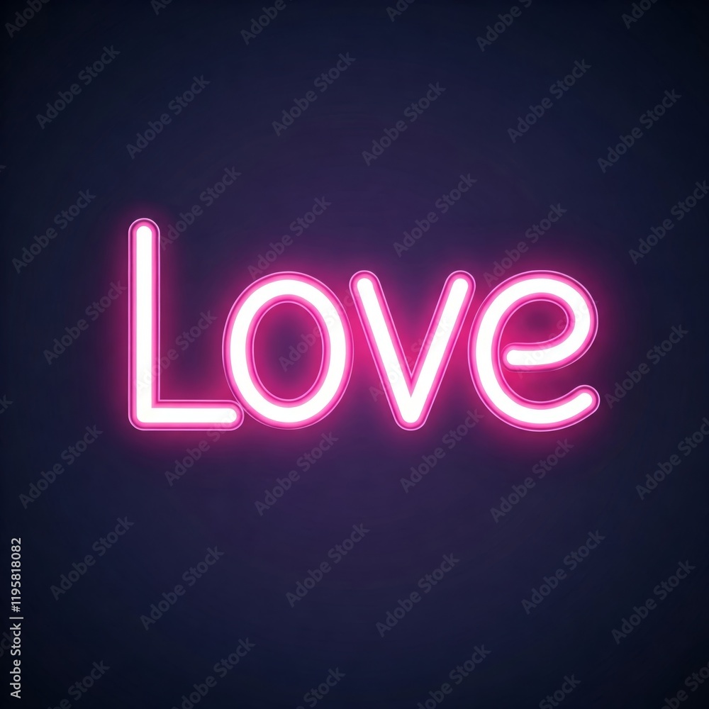 Neon Valentine's Day Message Neon Valentine's Day Message
