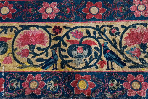 Lisbon, Portugal. Antique carpet detail 1700's